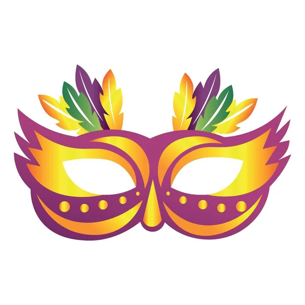 Ljus Karneval Mask Vit Bakgrund — Stock vektor