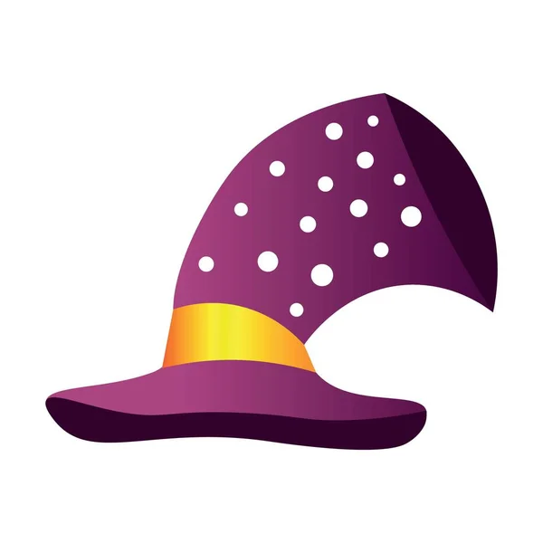 Пурпурная Карнавальная Шляпа Белом Фоне — стоковый вектор