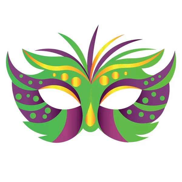 Vackra Carnival Mask Vit Bakgrund — Stock vektor