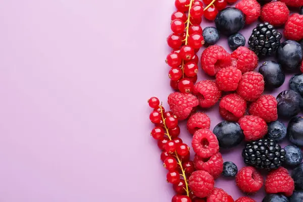 Heap Fresh Ripe Berries Color Background — Stock Photo, Image