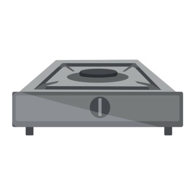 Small portable stove on white background