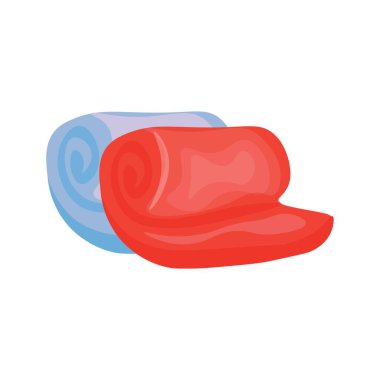 Warm plaids on white background