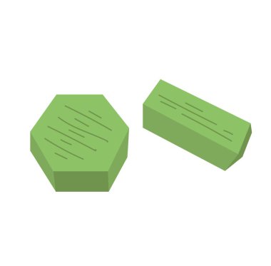 Floral sponges on white background