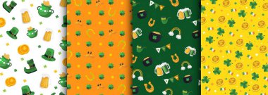 Set of patterns for St. Patrick's Day holiday