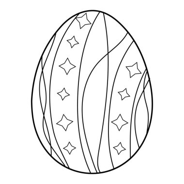 Sketch of Easter egg on white background