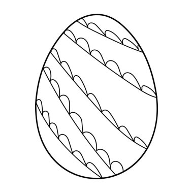 Sketch of Easter egg on white background