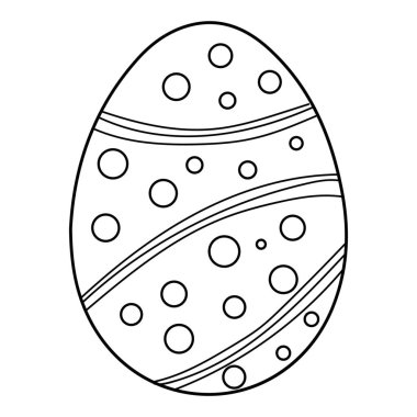 Sketch of Easter egg on white background