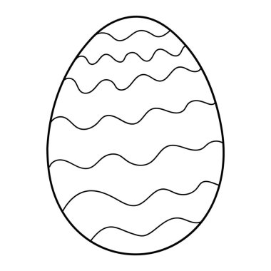 Sketch of Easter egg on white background