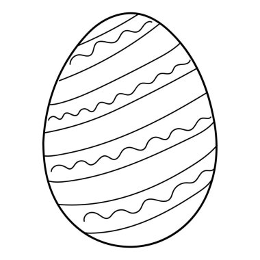 Sketch of Easter egg on white background