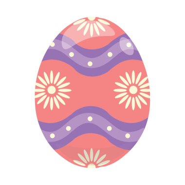 Beyaz zemin üzerine boyalı Paskalya yortusu yumurta