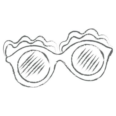 Drawn party decor on white background