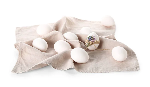 Napkin Easter Eggs Isolated White Background — Fotografia de Stock