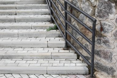 View of brick stairs in park