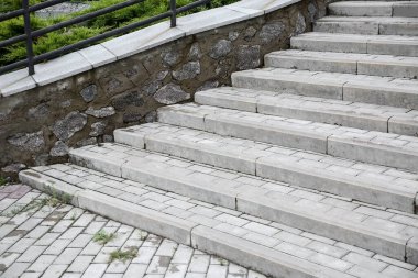 View of brick stairs in park