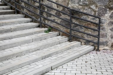 View of brick stairs in park