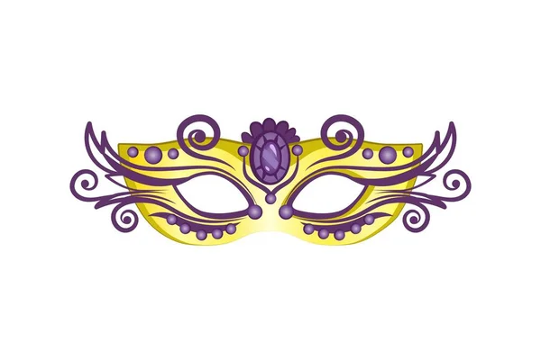 Snygg Karneval Mask Vit Bakgrund — Stock vektor
