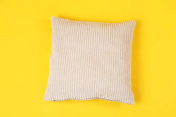 Soft Pillow Yellow Background — Stock Photo, Image