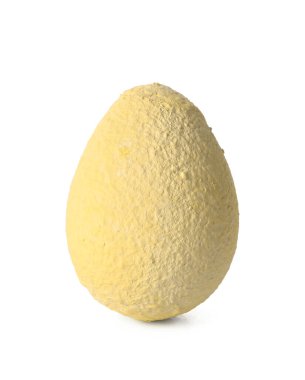 beyaz zemin üzerine sarı Paskalya yortusu yumurta