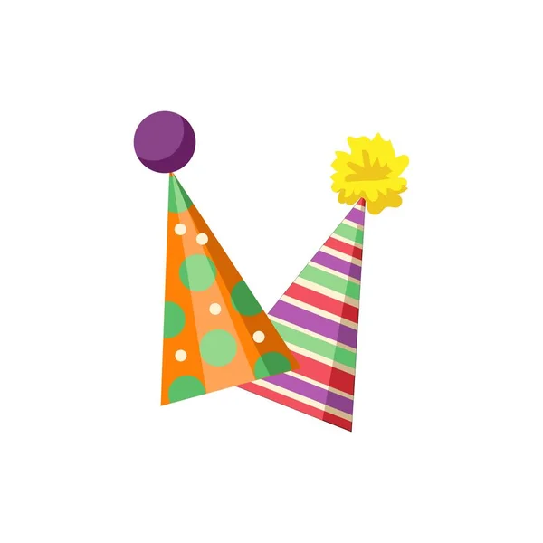 Bright Party Hats White Background — 스톡 벡터
