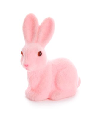 Beyaz arkaplanda izole edilmiş Paskalya tavşanı