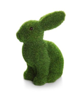 Beyaz arkaplanda izole edilmiş Paskalya tavşanı