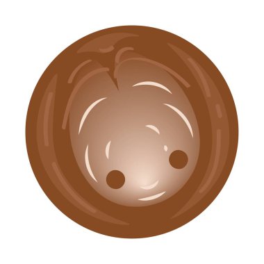 Beautiful latte art on white background