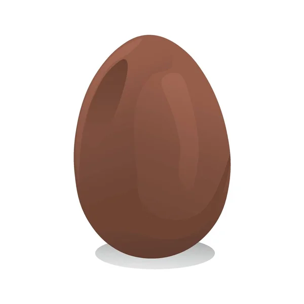 Cioccolato Uovo Pasqua Sfondo Bianco — Vettoriale Stock