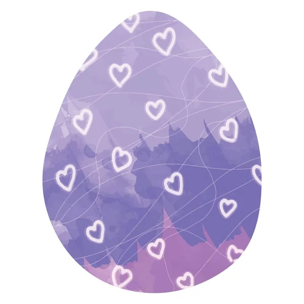 Painted Easter Egg White Background — Stock Vector