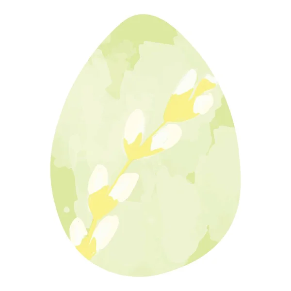 Painted Easter Egg White Background — Stock Vector