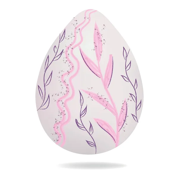 白色背景上的彩绘的复活节彩蛋 — 图库矢量图片