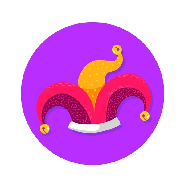 Colorful Clown Hat White Background — 스톡 벡터