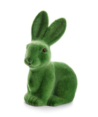 Beyaz arkaplanda izole edilmiş Paskalya tavşanı