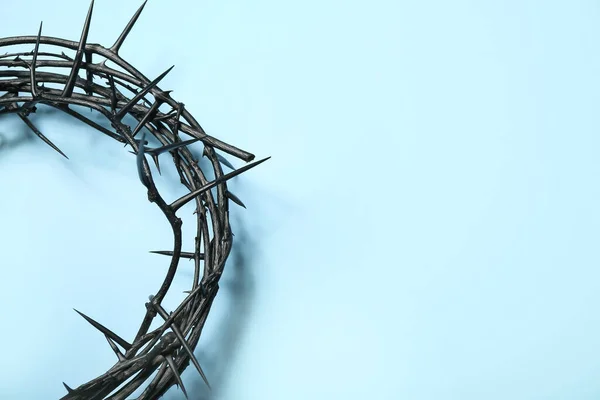 Crown of thorns on blue background
