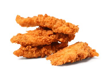 Delicious nuggets isolated on white background