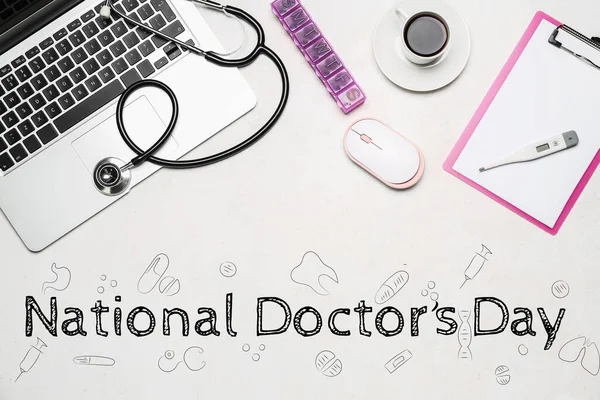 Karta Okolicznościowa Narodowy Dzień Lekarza — Zdjęcie stockowe