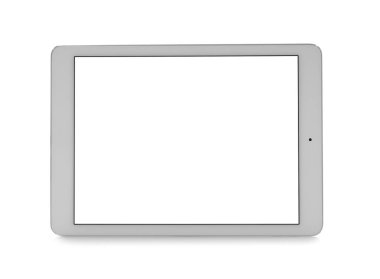 Modern tablet bilgisayarı beyaz arkaplanda izole edildi