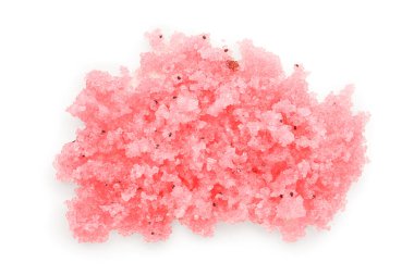 Heap of body scrub on white background