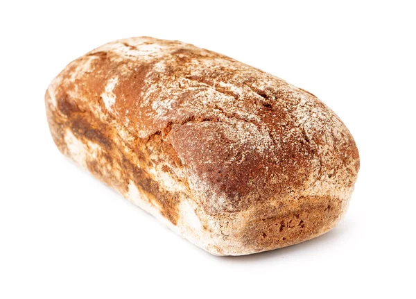 Свежая Буханка Ржаного Хлеба Белом Фоне — стоковое фото