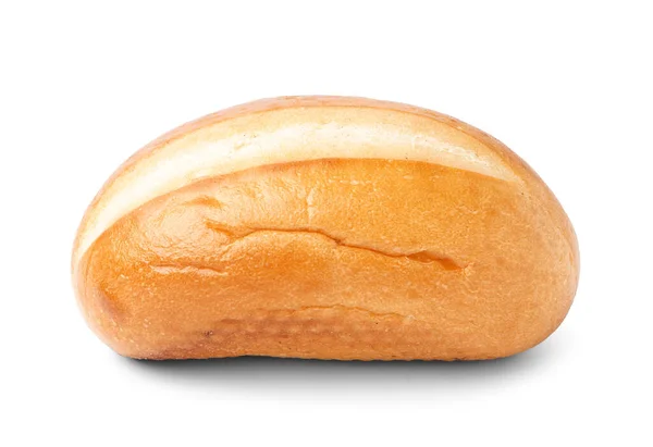 Verse Broodje Geïsoleerd Witte Achtergrond — Stockfoto
