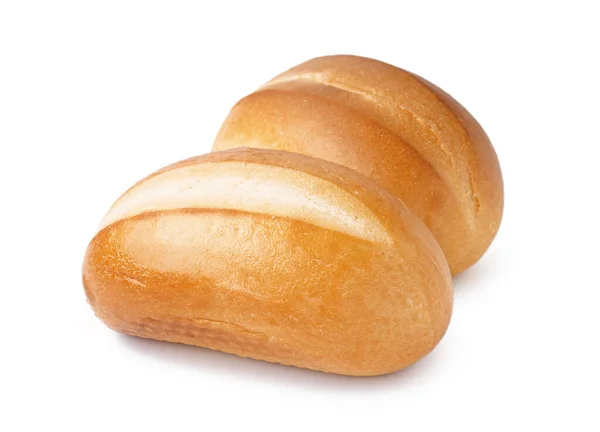 在白色背景查出的新鲜的面包 — 图库照片