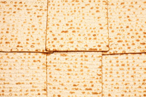 Jewish Flatbread Matza Passover Background Closeup — Stock Photo, Image