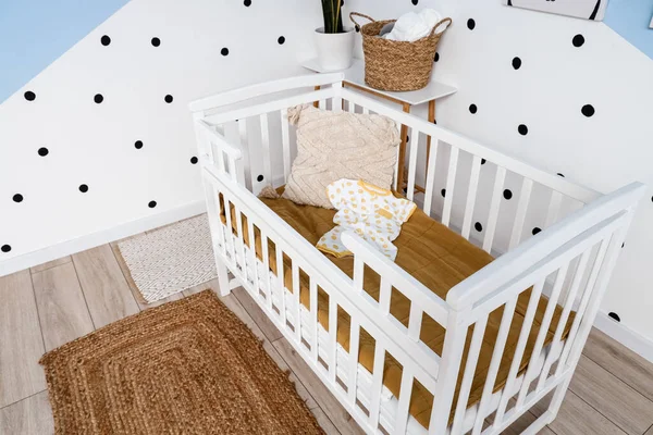 Crib Baby Bodysuit Children Bedroom — Stock Photo, Image