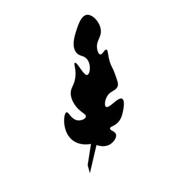 Beyaz arkaplanda tropikal yaprak