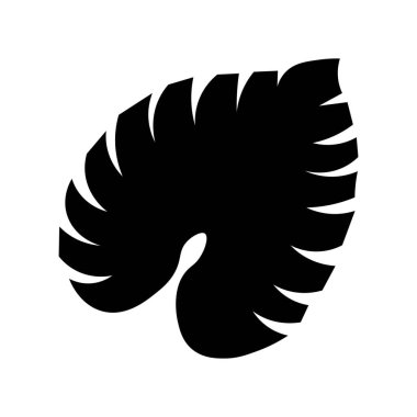 Beyaz arkaplanda tropik palmiye yaprağı