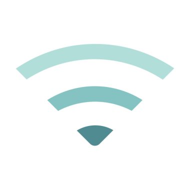 Symbol of wifi on white background