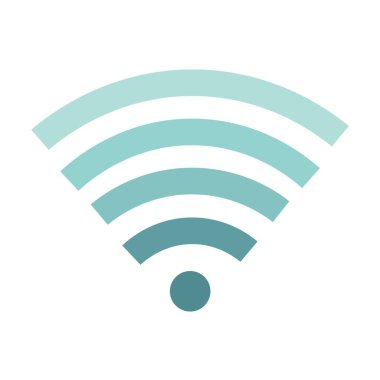 Beyaz arkaplanda wifi sembolü