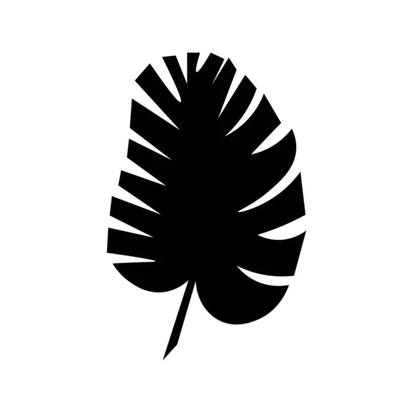 白い背景に熱帯の葉 — ストックベクタ