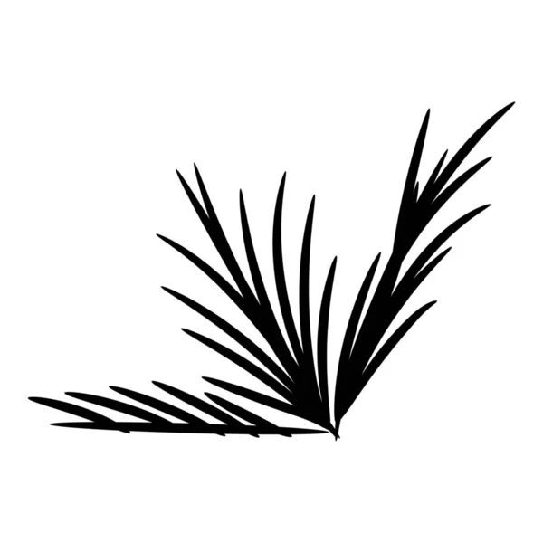 白い背景に熱帯のヤシの葉 — ストックベクタ