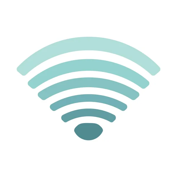 Wifi Σύμβολο Λευκό Φόντο — Διανυσματικό Αρχείο