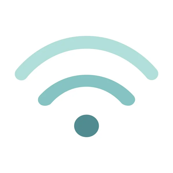 Εικονίδιο Wifi Λευκό Φόντο — Διανυσματικό Αρχείο